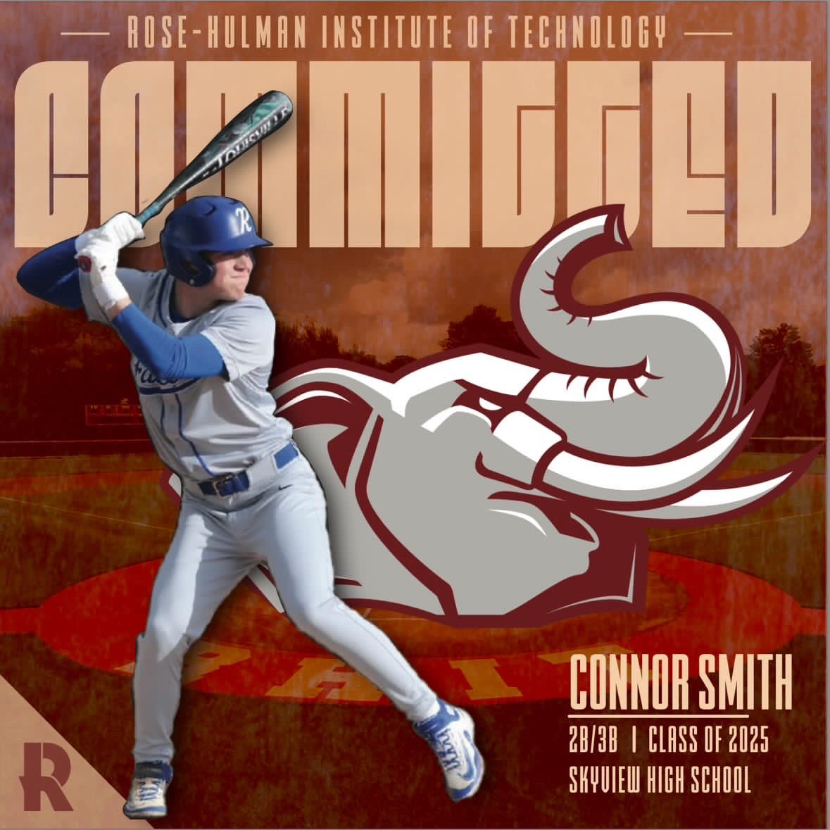 Connor Smith (@connorsmith1013) on Twitter photo I am excited to announce my commitment to Rose-Hulman Institute of Technology where I will continue my academic and athletic career! Thank you to everyone who has supported along the way!
<a href="/RHITbaseball/">Rose-Hulman Baseball</a> I am excited to announce my commitment to Rose-Hulman Institute of Technology where I will continue my academic and athletic career! Thank you to everyone who has supported along the way!
<a href="/RHITbaseball/">Rose-Hulman Baseball</a>