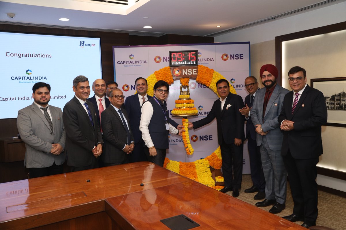NSEIndia's tweet image. Congratulations Capital India Finance Limited on getting listed on NSE today

#NSEIndia #listing #IPO #StockMarket #ShareMarket #CapitalIndiaFinanceLimited @ashishchauhan @CapitalIndiaFin