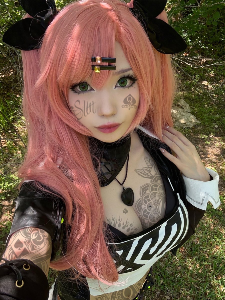 ChocoMuffinBBC's tweet photo. "Yo chat, will my bull love this Nicole cosplay? Should I wrap my tits around his BBC and let him coat my chest? Let me know in the chat, guys!" https://t.co/OF4uvXKT09