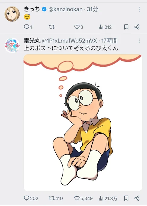 これは、ただ眠いだけのいつもののび太 