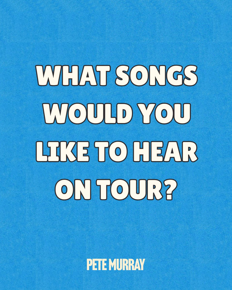 Building my setlist for the acoustic tour... What songs are you most excited to hear live?