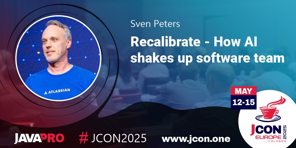 JCON (@jcon_conference) on Twitter photo Excited for #JCON EUROPE 2025? See <a href="/svenpet/">Sven Peters</a> at #JCON2025 in Cologne talking about 'Recalibrate - How AI shakes up #software team'
#AI coding assistants are game-changers, reshaping how we #code. But this is just the beginning…
Get your free #JUG Ticket: Excited for #JCON EUROPE 2025? See <a href="/svenpet/">Sven Peters</a> at #JCON2025 in Cologne talking about 'Recalibrate - How AI shakes up #software team'
#AI coding assistants are game-changers, reshaping how we #code. But this is just the beginning…
Get your free #JUG Ticket: