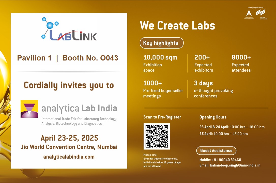 Lablink12's tweet photo. 🎉 We’re Ready for analytica Lab India 2025 – Are You? 🎉
Lablink is all set to showcase innovation, technology, and tailored lab solutions at one of the industry’s most awaited events!

📍 Pavilion 1 | Booth No. O043
📅 April 23–25, 2025
📌 Jio World Convention Centre, Mumbai https://t.co/qEP9Tter9g