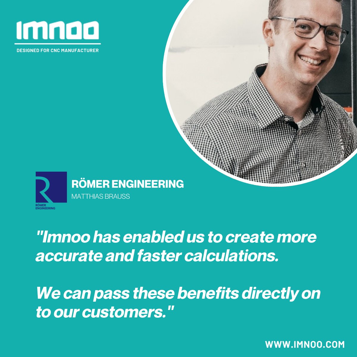 ImnooAG's tweet photo. 🚀 More Orders, Happier Customers – Thanks to Smarter Quoting

RÖMER Engineering shows how it’s done: 🔗 Link in comments

#imnoo #casestudy #cnc #manufacturing #quotingautomation #digitalization #cncmachining #innovation #successstory #römerengineering #customercuccess https://t.co/WCnrQAMlfn