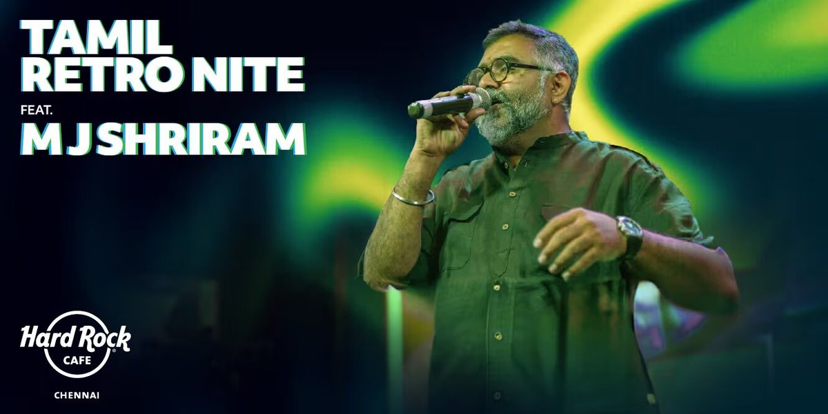 chennaitops10's tweet photo. MJ Shriram Retro Nite | 18 Apr 2025, Hard Rock Cafe Chennai
Get ready to groove to the timeless Tamil hits of the ’80s and ’90s at Tamil Retro Nite ft. MJ Shriram &amp; Band...Read more https://t.co/5QBMdELFFD

#todaychennai #chennaievents #chennaitop10 https://t.co/kuF8CJc9H6