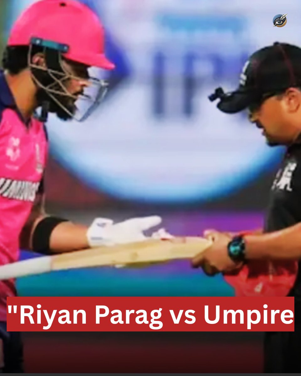 indusexaminer's tweet photo. 🏏 Riyan Parag disputes dismissal in IPL 2025 match vs. Gujarat Titans.
 UltraEdge showed a spike, but he claims it was bat hitting pitch, not ball.
 Frustrated exit reignites UltraEdge debate.
Full story ➡️ https://t.co/xhfQt4DmWY
#RiyanParag #IPL2025 #CricketControversy https://t.co/GIdYdmW2lH