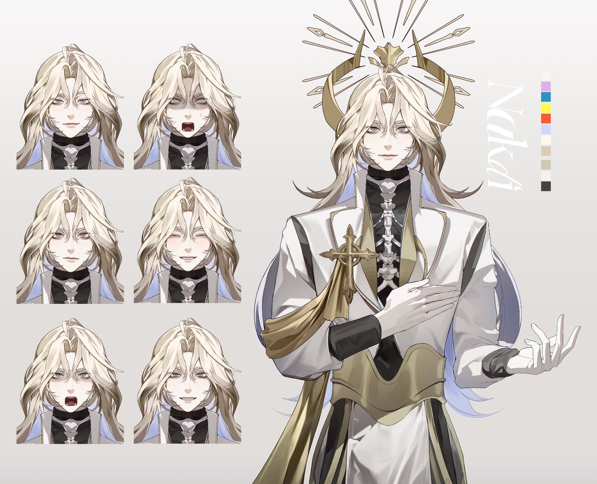 Azael ver2 삼면도를 작업했습니다 ₊·*◟(⌯ˇ- ˇ⌯)◜‧*･ 👼
#Vtuber