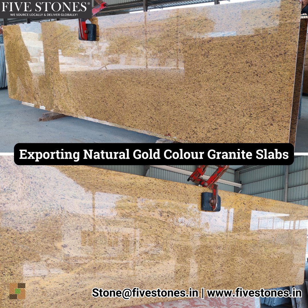 5iveStones's tweet image. Unveiling elegance: Natural Gold Colour Granite slabs 🇮🇳✨
Polished finish, export-ready, perfect for high-end interiors.
📩 Stone@fivestones.in | 🌐 fivestones.in
#GraniteIndia #GoldGranite #FiveStonesExports #GraniteSlabs #StoneBusiness
