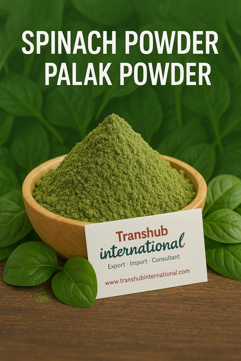 TranshubI's tweet photo. 1 spoon = 50 spinach leaves!
Boost your meals with our natural Spinach Powder (Palak Powder).
Rich in iron, fiber &amp; green power.
Free samples for bulk buyers!

#SpinachPowder #PalakPowder #Superfood #TranshubInternational https://t.co/rgIITjZvDB