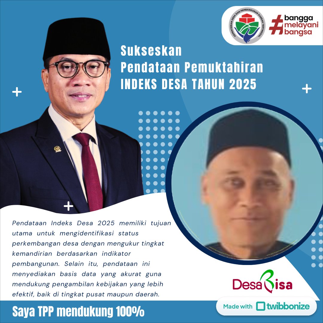 Leuser142USK's tweet photo. TPP sedia menjalankan Pendataan Pemutakhiran Indeks Desa Tahun 2025.
#PemutakhiranIndeksDesa2025
#BangunDesaBangunIndonesia
@prabowo
@YandriSusanto27
@kemendespdt
@ArizaPatria
@taufikmadjid71
@AbdiYahdil97895
@NursaidM
@tppkemendes https://t.co/XFSvxeQpDw