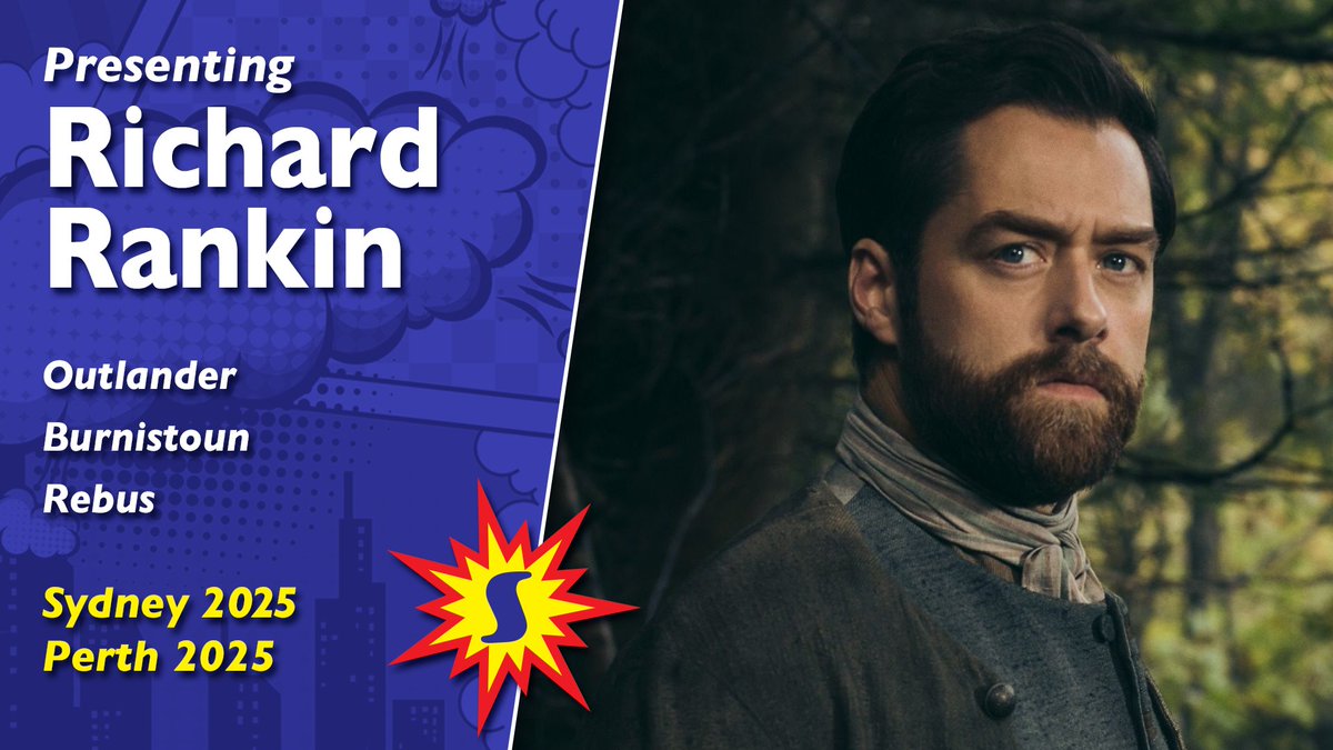 Supanova Comic Con & Gaming 💥 (@supanovaexpo) on Twitter photo Here's one for the history books, as <a href="/RikRankin/">Richard Rankin</a> joins us for #Sydnova & #Perthnova!
Best known for his role as historian Roger Wakefield Mackenzie in Outlander, he's also appeared as Inspector Rebus in the adaptation of the acclaimed "tartan-noir" series! supa.fans/RRankin Here's one for the history books, as <a href="/RikRankin/">Richard Rankin</a> joins us for #Sydnova & #Perthnova!
Best known for his role as historian Roger Wakefield Mackenzie in Outlander, he's also appeared as Inspector Rebus in the adaptation of the acclaimed "tartan-noir" series! supa.fans/RRankin
