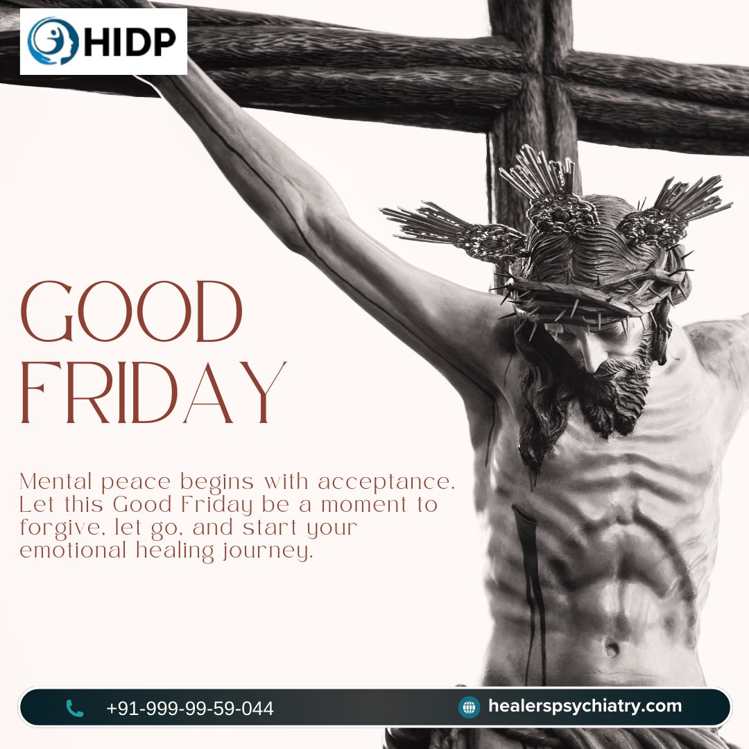 HealerPsycentre's tweet photo. Good Friday teaches us about sacrifice and grace—give yourself the grace to heal, rest, and grow.
Your mental well-being matters. 🧠

https://t.co/AEBd2hTCWa

#goodfriday #GoodFriday2025 #mentalhealthmatters #mentalhealth #mentalhealthsupport https://t.co/wvhhJcpVyN