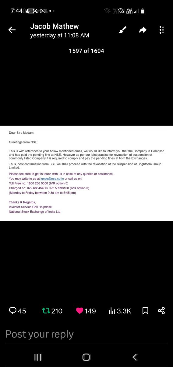superprabhu's tweet photo. @BSEIndia @SundaramanR @Kamalakantharaj 4 @BrightcomGroup r u biased 🤔 SER &amp; DALMIA showing in your trading portal as SDD non complaint  yet allowed to trade. In our case @NSEIndia says fully compliant &amp; no fines pending. @SEBI_updates 🙏intervene for 6.5 lk investors. Proof 👇 https://t.co/BAbLjDeWxe