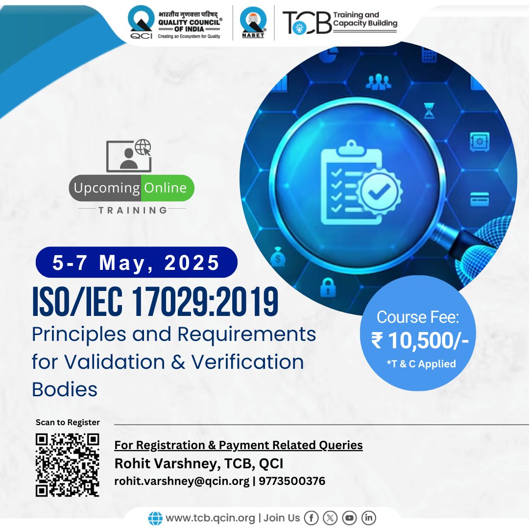 Ready to master ISO/IEC 17029:2019?

Join our specialized training on Validation and Verification principles for conformity assessment bodies.
Learn crucial requirements for bodies performing validation/verification activities across various sectors.

<a href="/isostandards/">ISO</a>