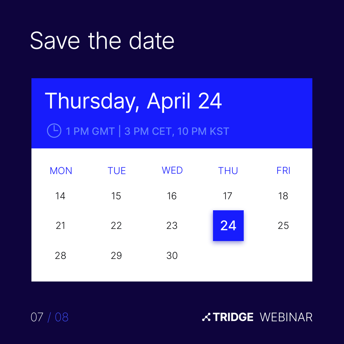 Tridge's Webinar Alert 🚀

[Ensuring Food compliance in Shifting Trade Dynamics: Preparing for New Market Entry]

From compliance risks to quality control, buyers and suppliers are navigating a market complicated by ever-changing tariffs. How can you overcome these challenges?