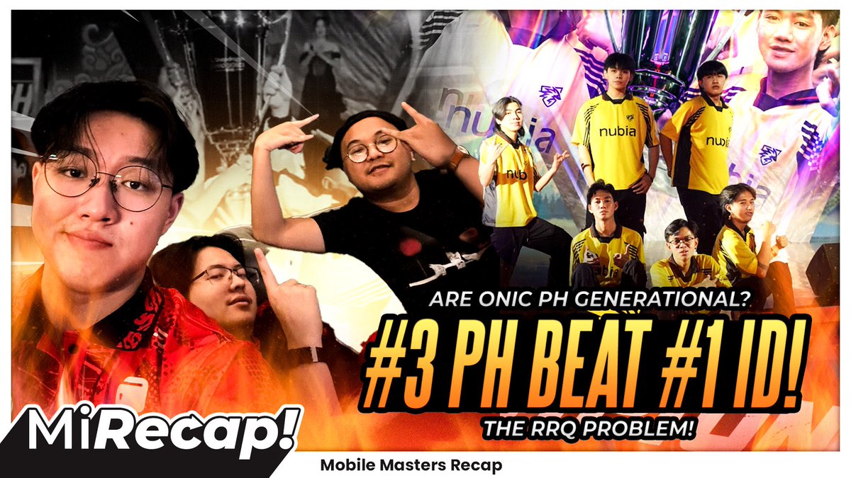 MirkoCasts's tweet image. ARE ONIC PH GENERATIONAL?! #3 PH Beat #1 ID!?
The RRQ Problem! Mobile Masters Recap! #MiRecap Episode 4
#mobilemasters #snapdragon #sps #mplphilippinesseason15 #mplindonesiaseason15 #MPLIDS15 #mplphs15 #SnapdragonProSeries
youtu.be/ue_z5pK6j88?si…