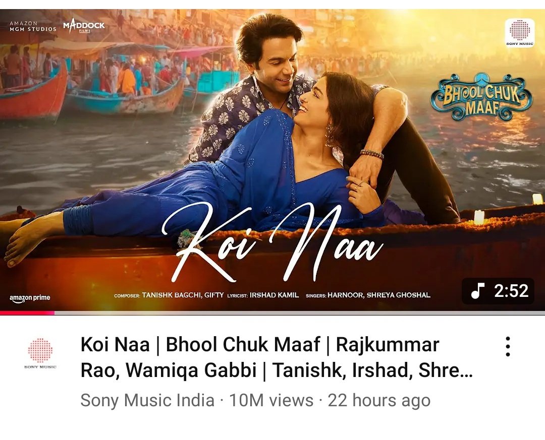 Sonali Projapoti #SGTribe (@sonassg) on Twitter photo YIPEEEEE💥
#KoiNaa is still the most viewed song in last 24 hours on Youtube, rulling at num-1 position & completed #10M views.
Congratulations <a href="/shreyaghoshal/">Shreya Ghoshal</a> ~ <a href="/tanishkbagchi/">Tanishk Bagchi</a> ~ #Rajkumarrao & entire team for the epic musical radiant that's spark ever ❤ #HappyUs 🙂 YIPEEEEE💥
#KoiNaa is still the most viewed song in last 24 hours on Youtube, rulling at num-1 position & completed #10M views.
Congratulations <a href="/shreyaghoshal/">Shreya Ghoshal</a> ~ <a href="/tanishkbagchi/">Tanishk Bagchi</a> ~ #Rajkumarrao & entire team for the epic musical radiant that's spark ever ❤ #HappyUs 🙂