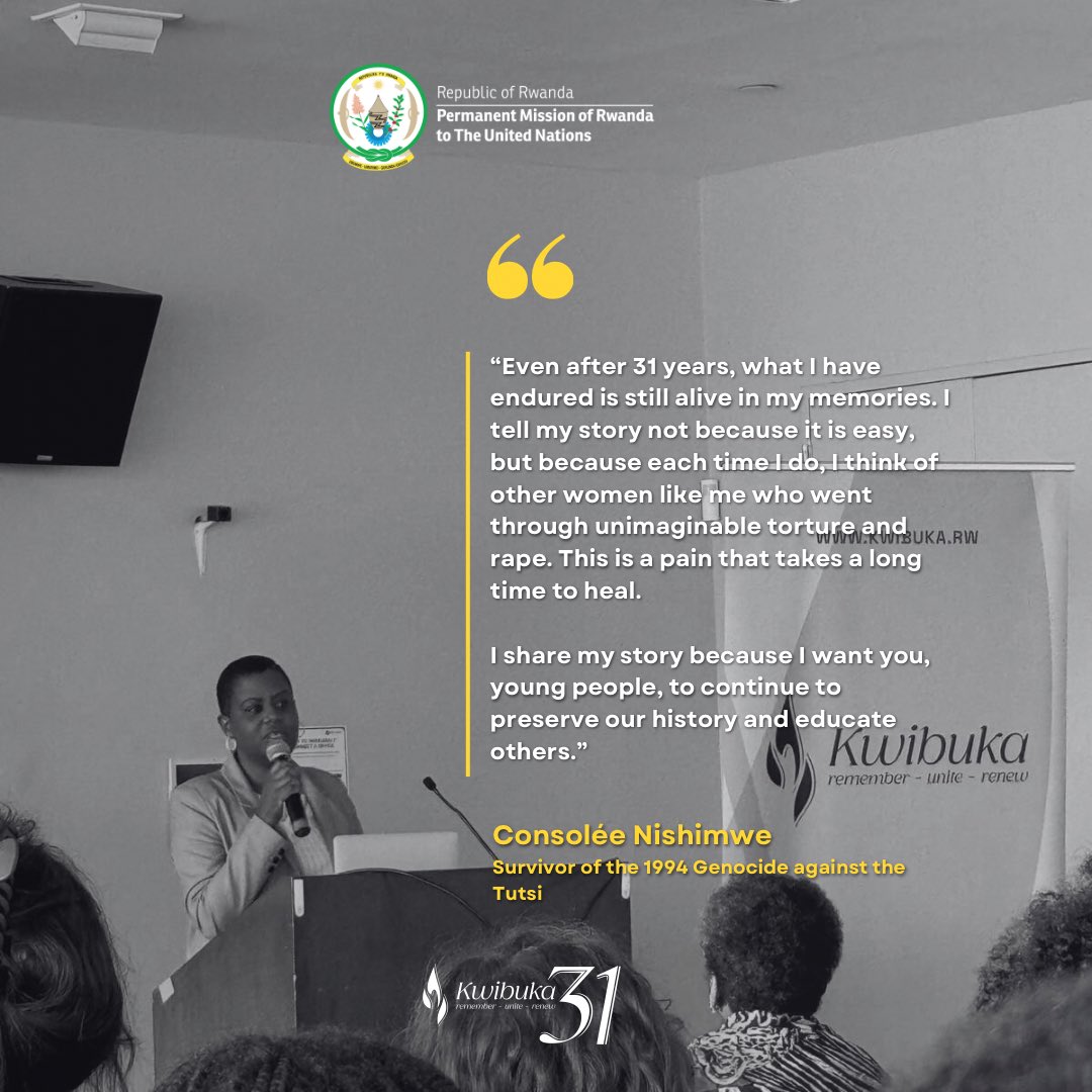 RwandaUN's tweet image. | #Kwibuka31 at #NYU