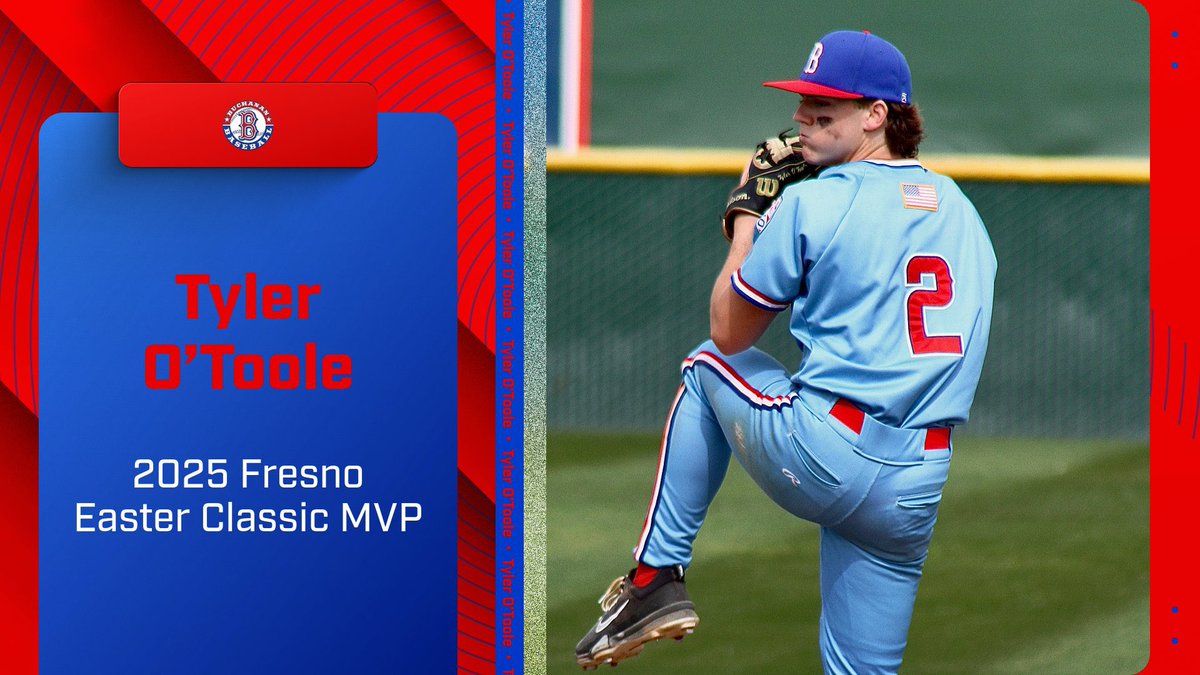 Buchanan Baseball (@buchanan_bears) on Twitter photo Congratulations to Tyler O’Toole for being named the Most Valuable Player for the 2025 Fresno Easter Classic!
<a href="/TylerOToole5/">Tyler O’Toole</a> Congratulations to Tyler O’Toole for being named the Most Valuable Player for the 2025 Fresno Easter Classic!
<a href="/TylerOToole5/">Tyler O’Toole</a>