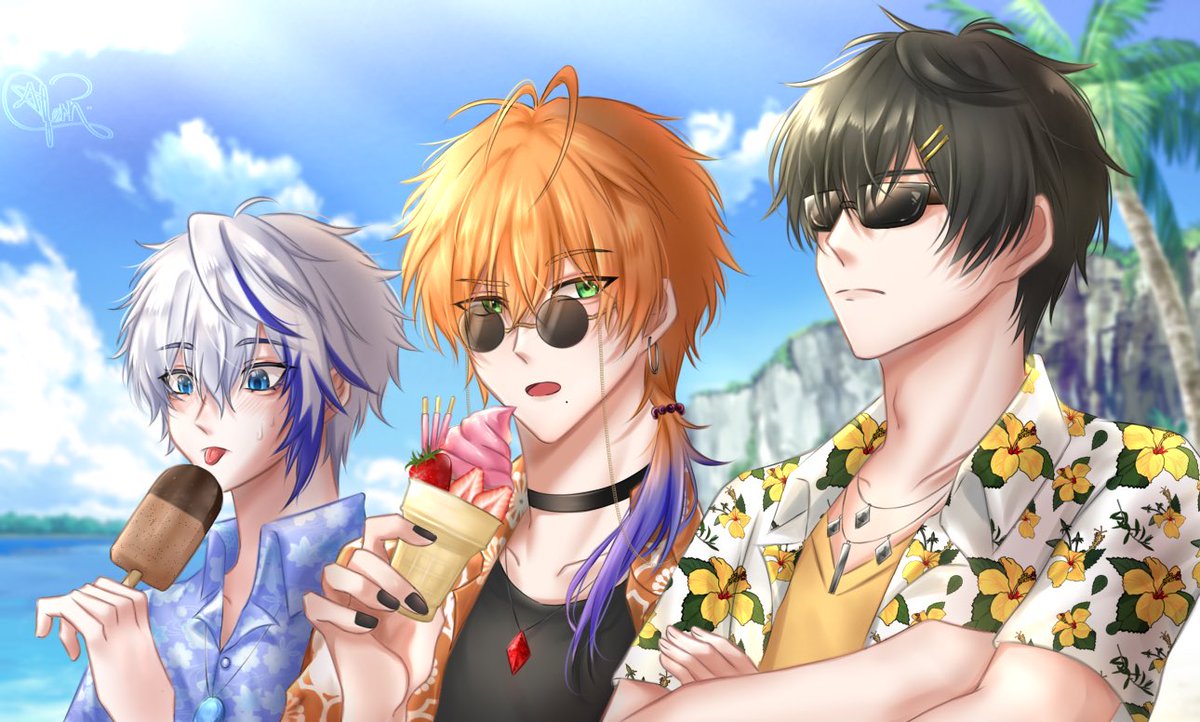 ควันหลงวันสงกรานต์ค่ะ!✨✨ แต่ไอติมเฉินหรูกว่าของพี่บิวได้ไง แอบไปซื้อแล้วไม่ชวนพี่หรอ หนอยแน่😠!? (ส่วนพี่ไลท์สังเคราะห์แสงอยู่ ไม่ต้องกินได้ค่ะ-)

#art4nebuel #art4chen #art4light