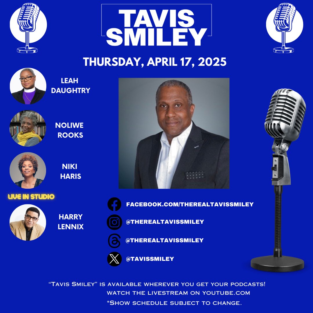 tavissmiley's tweet photo. #kbla1580 #unapologeticallyprogressive #tavissmileyshow #tavissmiley #leahdaughtry #noliwerooks #nikiharis #harrylennix #purposebroadway #phyliciarashad #madonna #departmentofeducation #integrated #deportation #trendingtopics https://t.co/gcr8OO6qQG