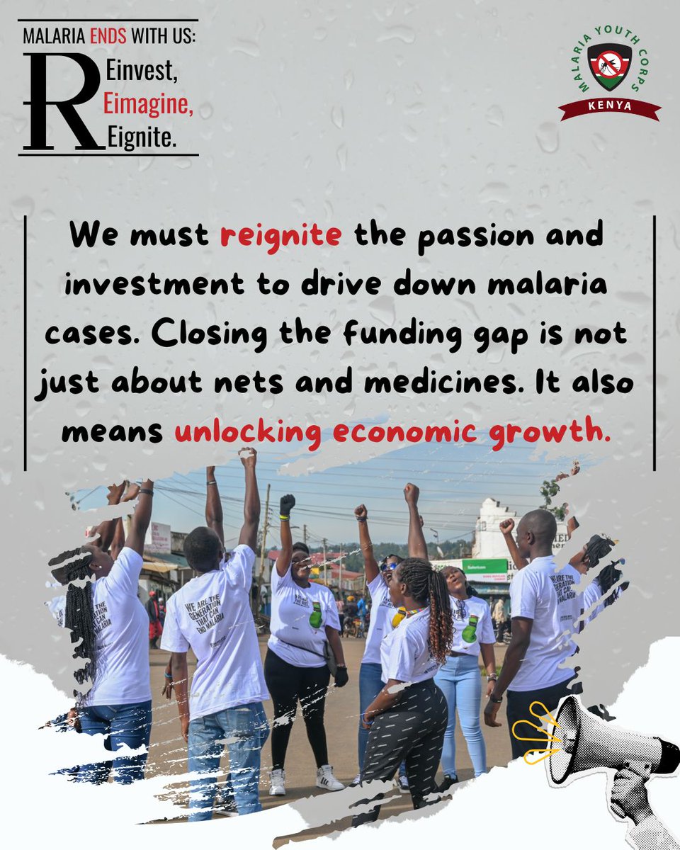 MalariaYouthKE's tweet photo. As World Malaria Day approaches, we’re rallying to Reinvest, Reimagine, and Reignite the fight.
It’s time to boost our health systems, dream big for a malaria-free world, and unite for bold action.

We are the generation driving the change.

#ZeroMalariaYouthKE https://t.co/nngS4G1Ror