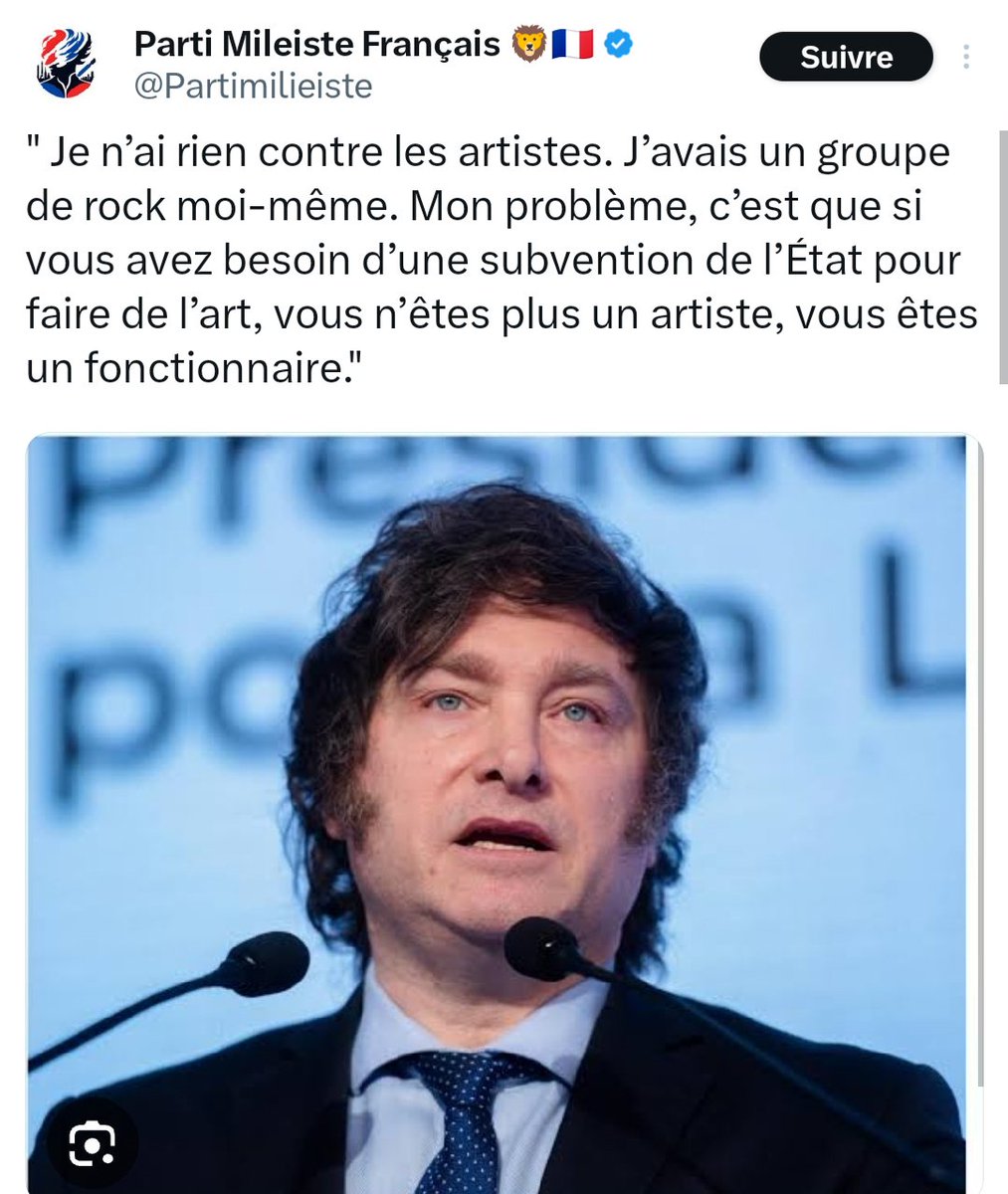 Je viens d'apprendre que Molière, Bach et Michel Ange étaient de sales fonctionnaires et pas des artistes.