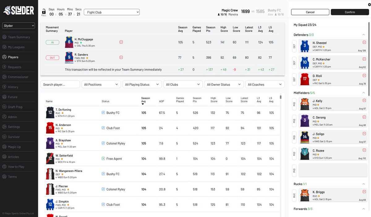 Slyder 🦊 - AFL Fantasy Draft tweet media