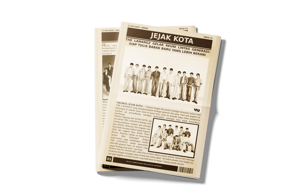 JEJAKOTA's tweet photo. ᅠ
ᅠ
ᅠ
📰  𝗝𝗘𝗝𝗔𝗞 𝗞𝗢𝗧𝗔 𝗧𝗘𝗥𝗕𝗜𝗧𝗞𝗔𝗡 𝗘𝗗𝗜𝗦𝗜 𝟮𝟭 𝗦𝗣𝗘𝗦𝗜𝗔𝗟 “𝗧𝗛𝗘 𝗟𝗔𝗡𝗔𝗡𝗚𝗭 𝗚𝗘𝗟𝗔𝗥 𝗥𝗘𝗨𝗡𝗜 𝗟𝗜𝗡𝗧𝗔𝗦 𝗚𝗘𝗡𝗘𝗥𝗔𝗦𝗜: 𝗦𝗜𝗔𝗣 𝗧𝗨𝗟𝗜𝗦 𝗕𝗔𝗕𝗔𝗞 𝗕𝗔𝗥𝗨 𝗬𝗔𝗡𝗚 𝗟𝗘𝗕𝗜𝗛 𝗕𝗘𝗥𝗔𝗡𝗜”.
ᅠ
ᅠ
ᅠ https://t.co/tNaZNj9J6B