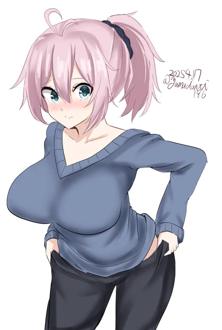 #艦これ版深夜の真剣お絵描き60分一本勝負 #艦これ版真剣お絵描き60分一本勝負_20250417青葉 
