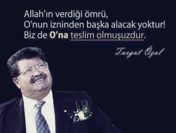 HuseyinYayman's tweet photo. Büyük devlet ve millet adamı 8. Cumhurbaşkanımız Turgut Özal'ı 32. vefat yıldönümünde saygı, rahmet ve şükranla anıyorum

Sizi şahsen tanımaktan ve Türkiye’ye yön veren fikirlerinizin kitabını yazmaktan gurur duyuyorum

“21. Yüzyıl Türkiye yüz yılı olacaktır” diyen ve milletimize özgüven aşılayan büyük reformcu #TurgutÖzal milletimizin kalbindedir

Mekânı cennet ruhu şad olsun🇹🇷
