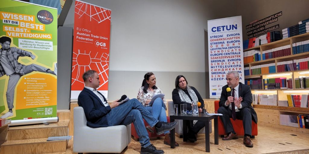 JStredula's tweet image. Včera jsem ve Vídni mluvil o tom, jak zajistit, aby zelená transformace byla spravedlivá pro všechny.
Silná témata, férová diskuze. Díky @Arbeiterkammer @oegb_at  za pozvání.
Bez sociálního dialogu to nejde.
#JustTransition #SocialDialogue #ČMKOS #odbory