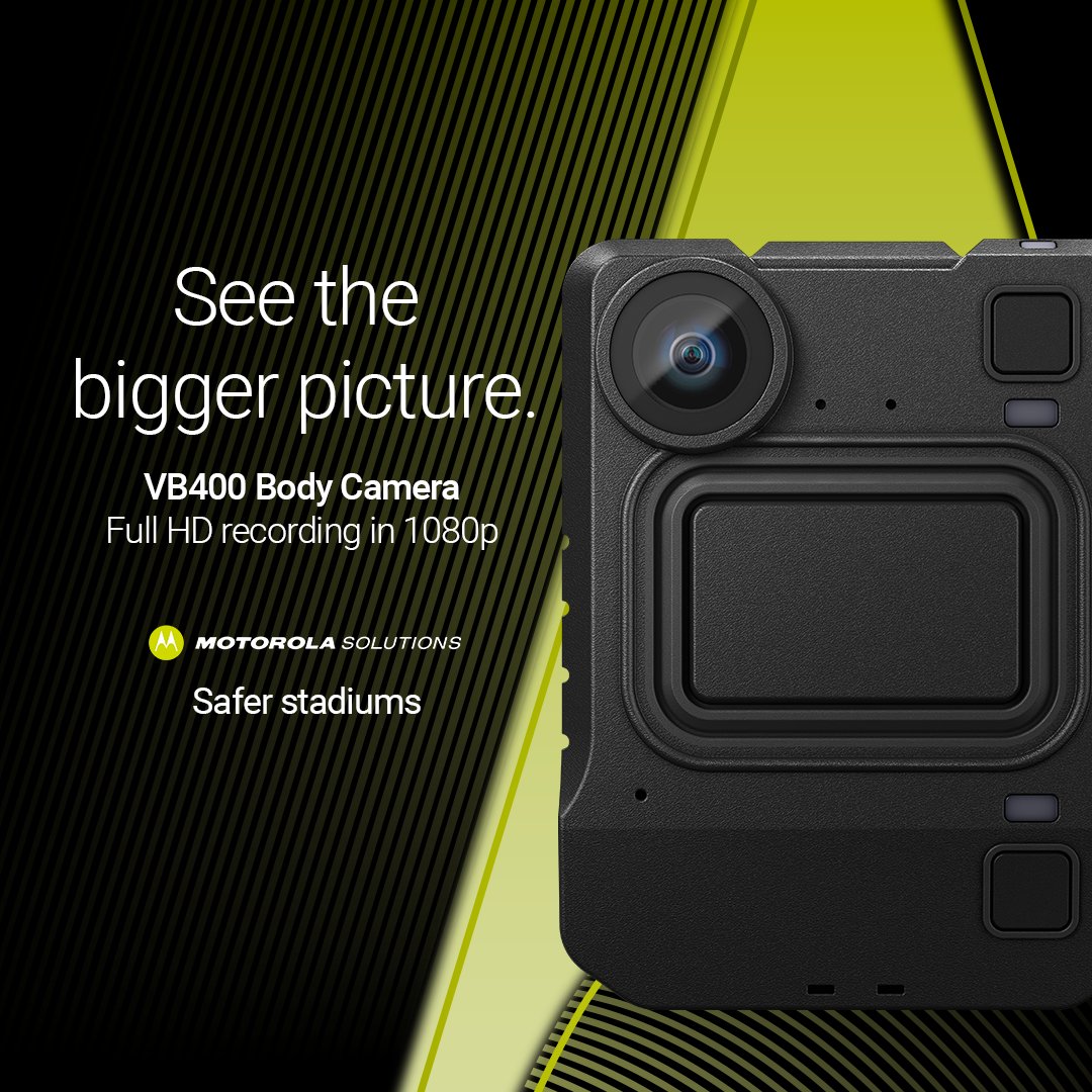 In packed stadiums🏟️, emotions run high and situations can escalate fast. The #VB400 #BodyCamera helps security teams capture crucial moments, protect themselves and help keep fans safe.

See how we're changing the game: bit.ly/4jqyEPx  
#SaferStadiums