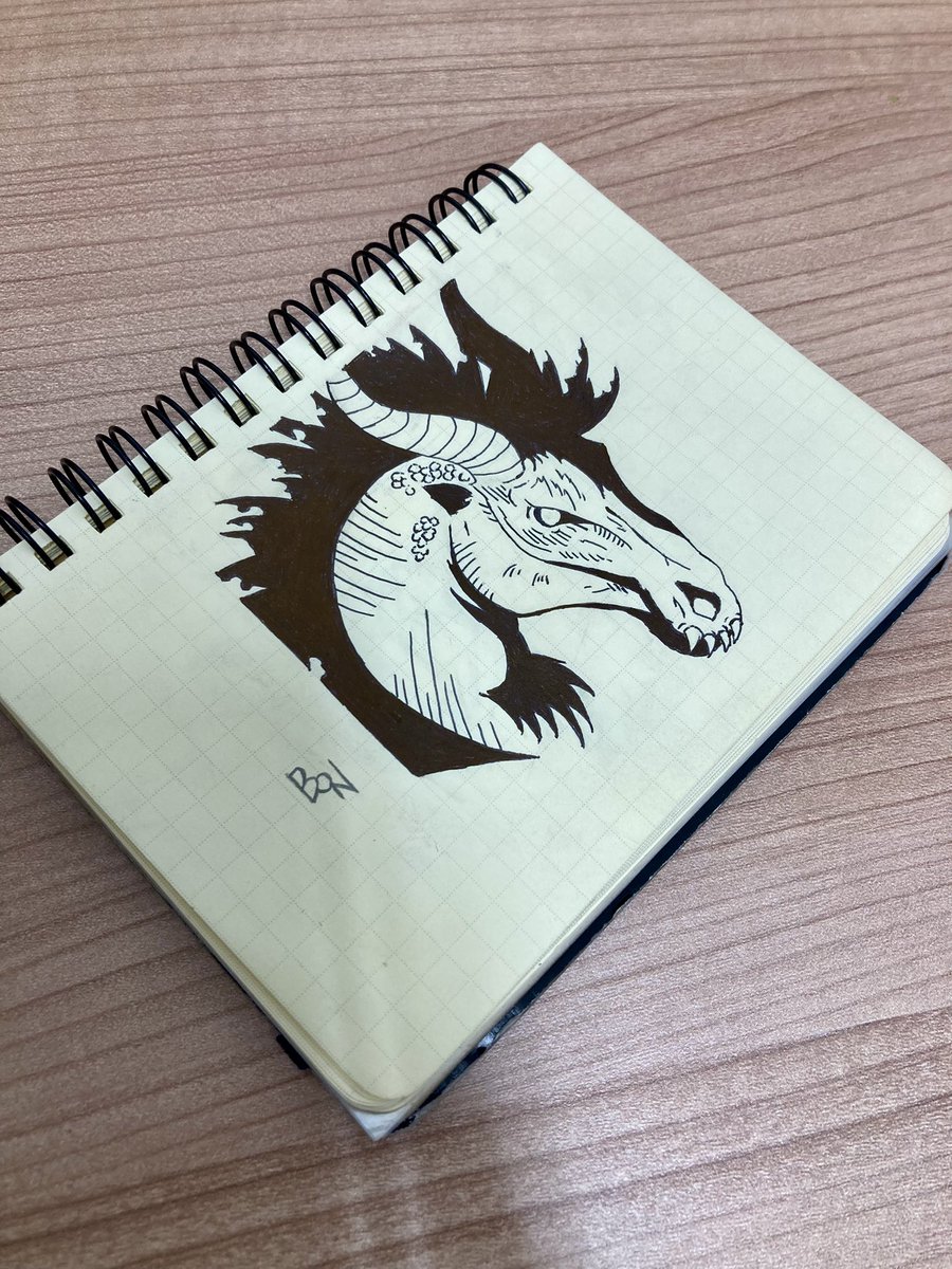 bonten_ARK's tweet photo. イラストリハビリでドレッドメア描きました〜😄

カッコ良すぎー！
いつか絶対テイムする！💪 https://t.co/IRf9PyT0oX