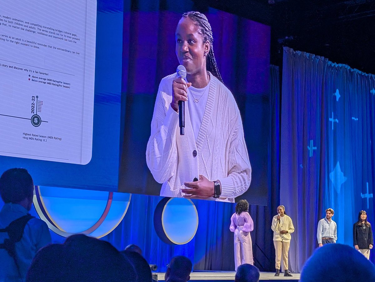 It was a literal dream to be on the #IronViz stage sharing the key takeaway from my Student Iron Viz winning entry 🏆. 

Thank you <a href="/tableau/">Tableau</a> for making this possible💙. The community, the energy, the vibes, everything was unforgettable!

#datafam