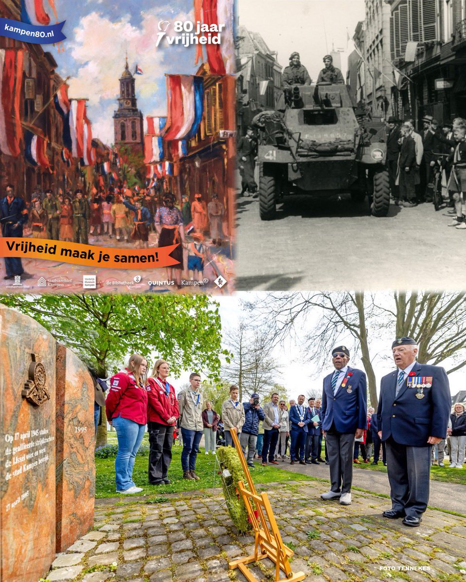 Vandaag 17 april 2025 vieren, gedenken en versterken we in Kampen onze 80e verjaardag van de vrijheid. Dat we nog heel lang, vrij en dankbaar mogen leven. 

Vrijheid maak je samen! <a href="/gemKampen/">Gemeente Kampen</a>