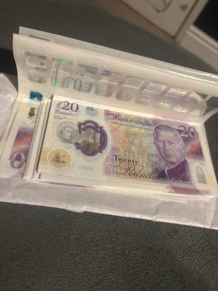 Looking for **Top-quality UK notes**? (Prop notes)
we’ve got the perfect solution for you!  
 **Why Choose Our Notes?**
Premium Quality: Each note is in mint condition
Holograms  
Metallic Thread 
Watermark
UV Features
Multiple Denominations Available:£10, £20, or £50.   
Limited