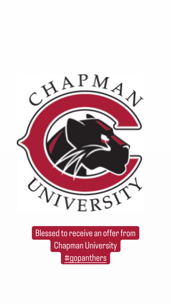 Alyssa Cuff (@alyssa_cuff) on Twitter photo Blessed and thankful to have received an offer from Chapman University.
<a href="/sagehillgbb/">Sage Hill GBB</a> @chapmanwbb Blessed and thankful to have received an offer from Chapman University.
<a href="/sagehillgbb/">Sage Hill GBB</a> @chapmanwbb