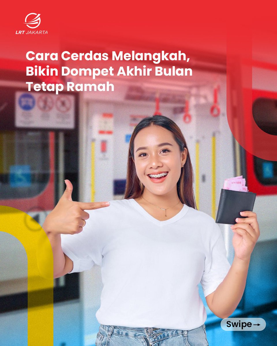 lrtjkt's tweet image. Naik LRT Jakarta cuma Rp5.000 sekali jalan, loh! 🚇

Hemat banget, kan? 😁

Yuk, Sahabat LRTJ, coba tips hemat lainnya biar dompet tetap aman sampai akhir bulan! 👐👐

#LRTJ #NaikLRTJ #TipsHemat #Jakarta #ExploreJakarta
