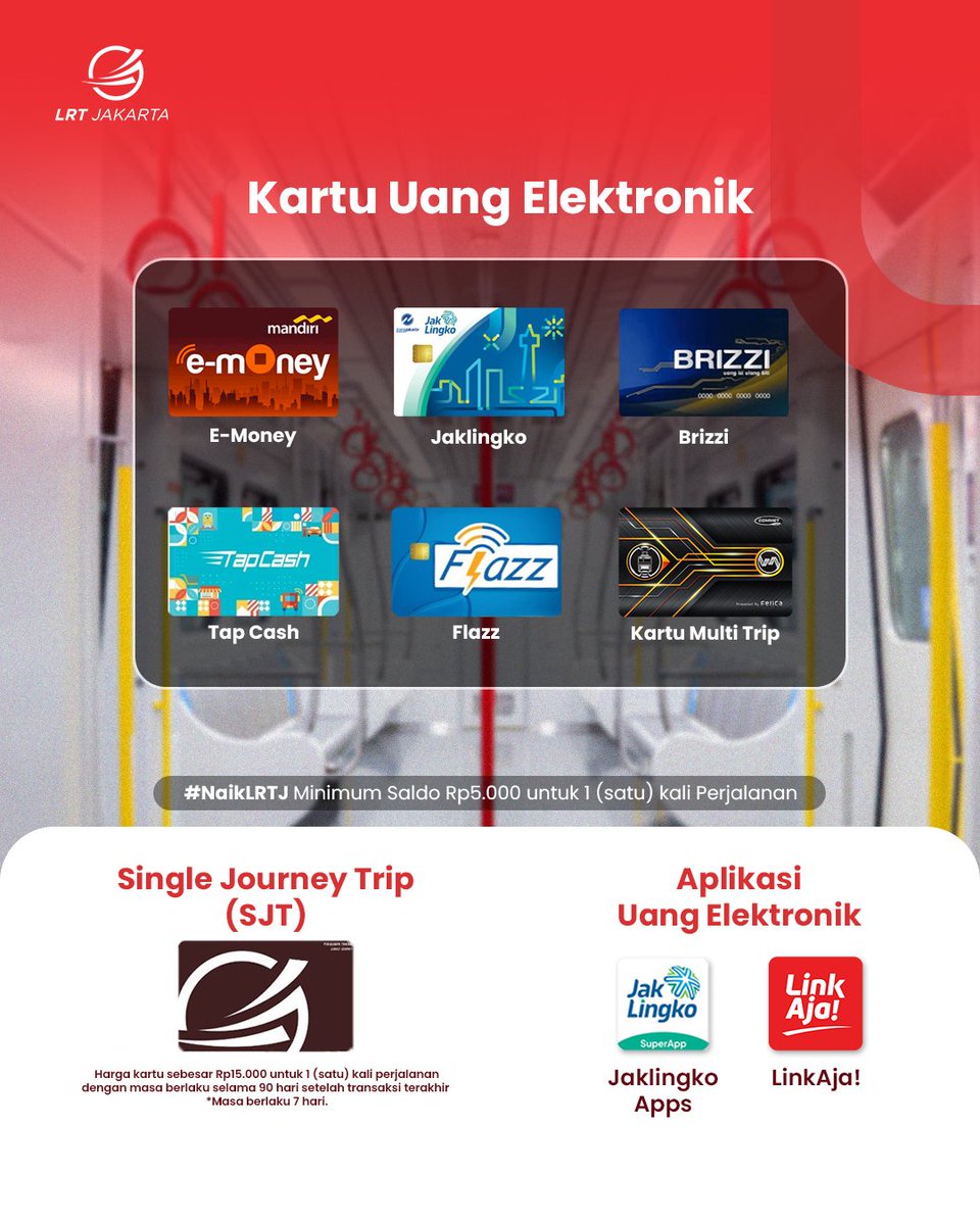 lrtjkt's tweet image. Naik LRT Jakarta cuma Rp5.000 sekali jalan, loh! 🚇

Hemat banget, kan? 😁

Yuk, Sahabat LRTJ, coba tips hemat lainnya biar dompet tetap aman sampai akhir bulan! 👐👐

#LRTJ #NaikLRTJ #TipsHemat #Jakarta #ExploreJakarta