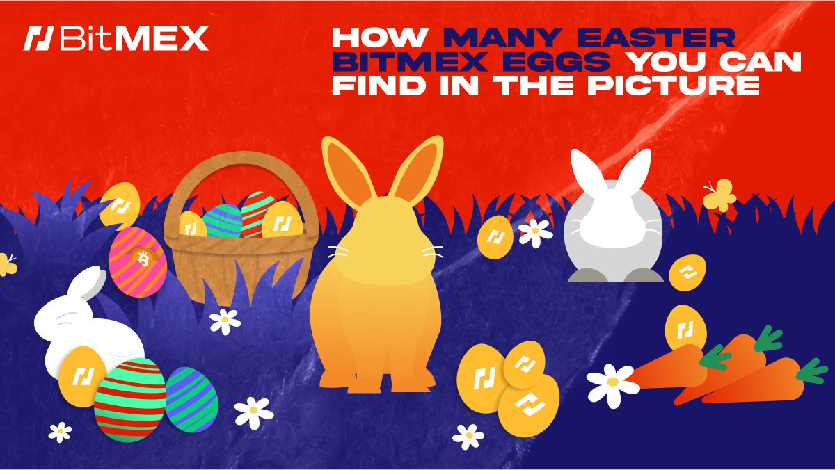 BitMEX's tweet image. Are you ready for a little Easter fun? Let us know how many BitMEX eggs you see in here, like and retweet this post and stand to win a mystery Easter gift 😉

If you’re looking for a bigger reward, join our #AprilAnarchy trading contest now: bitmex.com/app/competitio…