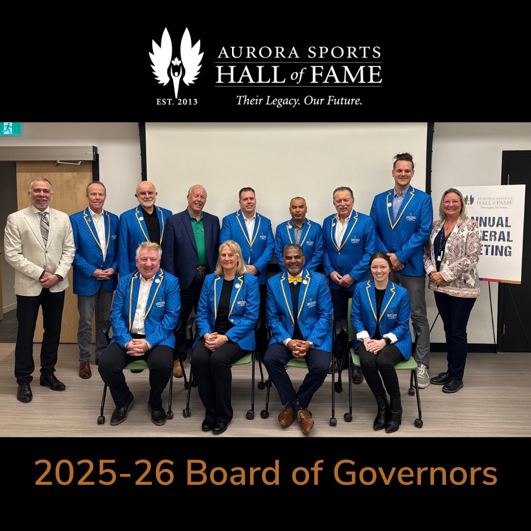 Thank You to everyone who attended the Aurora Sports Hall of Fame’s 11th Annual General Meeting (AGM) at the Aurora Public Library!

This event is a time to reflect on the many accomplishments of the past year, hear updates from our Committee Chairs, and focus areas for 2025–26.