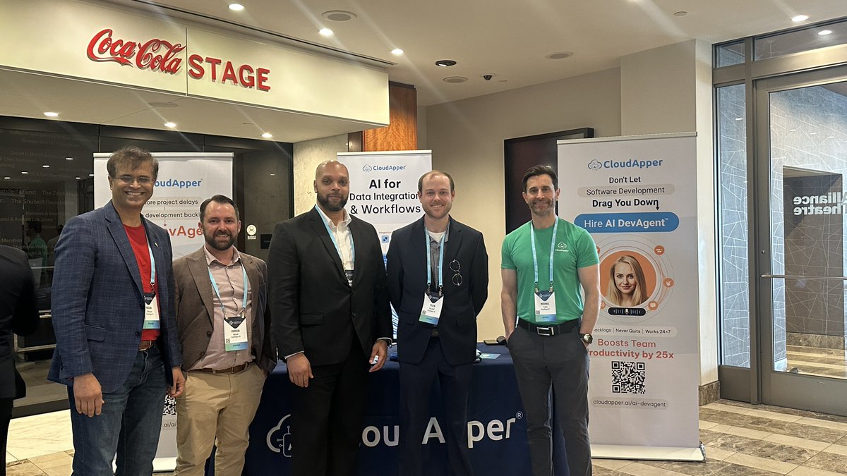 CloudApperAI's tweet photo. What a day at the @TAGSummit  2025! 🚀 

We showcased CloudApper AI DevAgent™, networked with innovators, and shared how AI is reshaping software development. 

Huge thanks to @TAGthink ! 

#GTS2025 #DevAgent #AIforDevelopers #TechInnovation #CloudApper https://t.co/RvtuMjaTA8