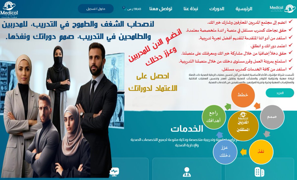 medicalkpis's tweet photo. 👈لأصحاب الشغف والطموح في التدريب في السعودية وكل الدول العربية، للمدربين والطامحين في التدريب، صمم دوراتك ونفذها، وعزز دخلك
📷منصة تدريب متكاملة، الآن صمم دوراتك ونفذها، وعزز دخلك
#مدرب #مدربين #الصحة #الصحة_العامة #المستشفيات #تدريب #دورات_تدريبية #التعليم #التدريب https://t.co/jbjtSyWCxM