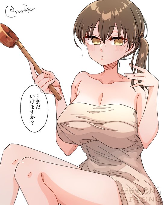 艦これらくがき。サウナ部な加賀さん 