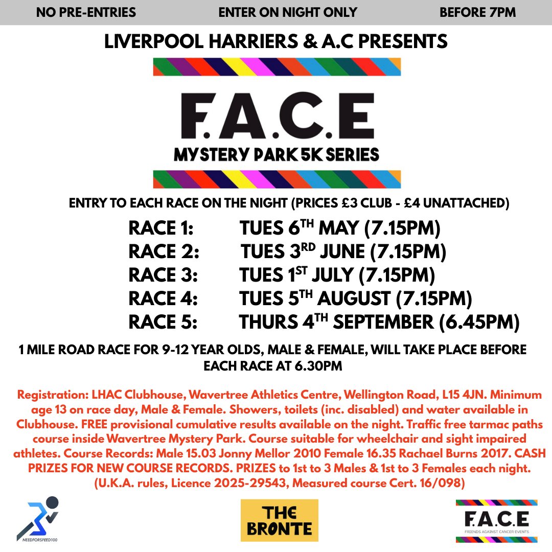 Mystery 5k dates are available below:
<a href="/TheRunningBugs/">LiverpoolRunningBugs</a> <a href="/kirkbymilers/">Kirkby Milers AC</a> <a href="/KnowsleyHarrier/">Knowsley Harriers AC</a>