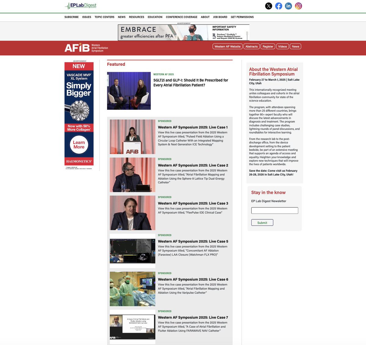 EP Lab Digest (@eplabdigest) on Twitter photo #EPeeps, view live case recordings, onsite interviews, and more on the @westernAFIB newsroom!
Catch all the expert insights, groundbreaking discussions, and key highlights from #WAFib2025! hubs.ly/Q03hHQWR0
<a href="/nmarrouche/">Nassir Marrouche</a> #EPeeps, view live case recordings, onsite interviews, and more on the @westernAFIB newsroom!
Catch all the expert insights, groundbreaking discussions, and key highlights from #WAFib2025! hubs.ly/Q03hHQWR0
<a href="/nmarrouche/">Nassir Marrouche</a>