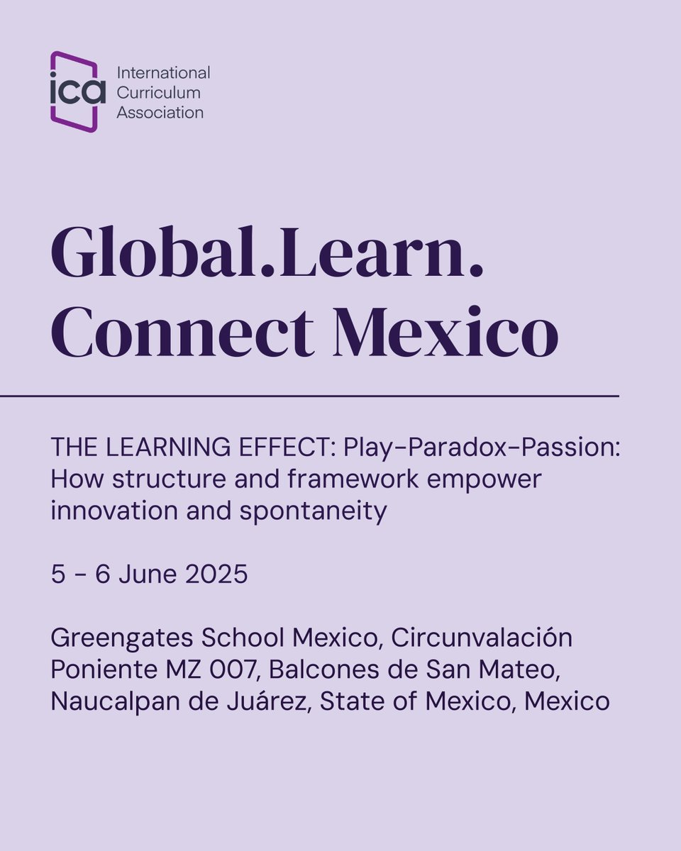 IC_Association's tweet image. Did you know? We host events across the world to ensure our entire global network of educators has opportunities to connect, learn and inspire one another!
Join us on 5-6 June at Global.Learn.Connect Mexico: glcmexico.eventify.io/p/#/overview