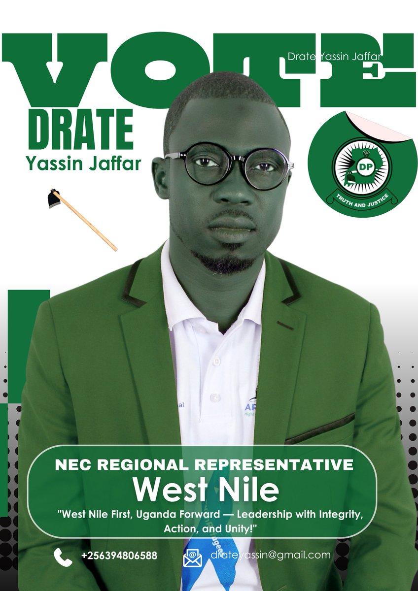 Drate Yassin Jaffar (@jaffardrate) on Twitter photo Hello fellow Delegates of <a href="/DPUganda1954/">Democratic Party</a>
"West Nile First, Uganda Forward — Leadership with Integrity, Action, and Unity! <a href="/AgrippaByayesu/">Agrippa BYAYESU</a> <a href="/KiiryaIsmail/">Kiirya Ismail</a> <a href="/norbertmao/">Norbert Mao</a> <a href="/sirandagerald1/">SirandaGeraldBlacks</a> <a href="/AdongSarah5/">Adong Sarah Superlady 🇺🇬 🇺🇬 🇺🇬 🇺🇬🇺🇬🇺🇬</a> <a href="/SabirMusa16/">Sabir Musa</a> Hello fellow Delegates of <a href="/DPUganda1954/">Democratic Party</a>
"West Nile First, Uganda Forward — Leadership with Integrity, Action, and Unity! <a href="/AgrippaByayesu/">Agrippa BYAYESU</a> <a href="/KiiryaIsmail/">Kiirya Ismail</a> <a href="/norbertmao/">Norbert Mao</a> <a href="/sirandagerald1/">SirandaGeraldBlacks</a> <a href="/AdongSarah5/">Adong Sarah Superlady 🇺🇬 🇺🇬 🇺🇬 🇺🇬🇺🇬🇺🇬</a> <a href="/SabirMusa16/">Sabir Musa</a>