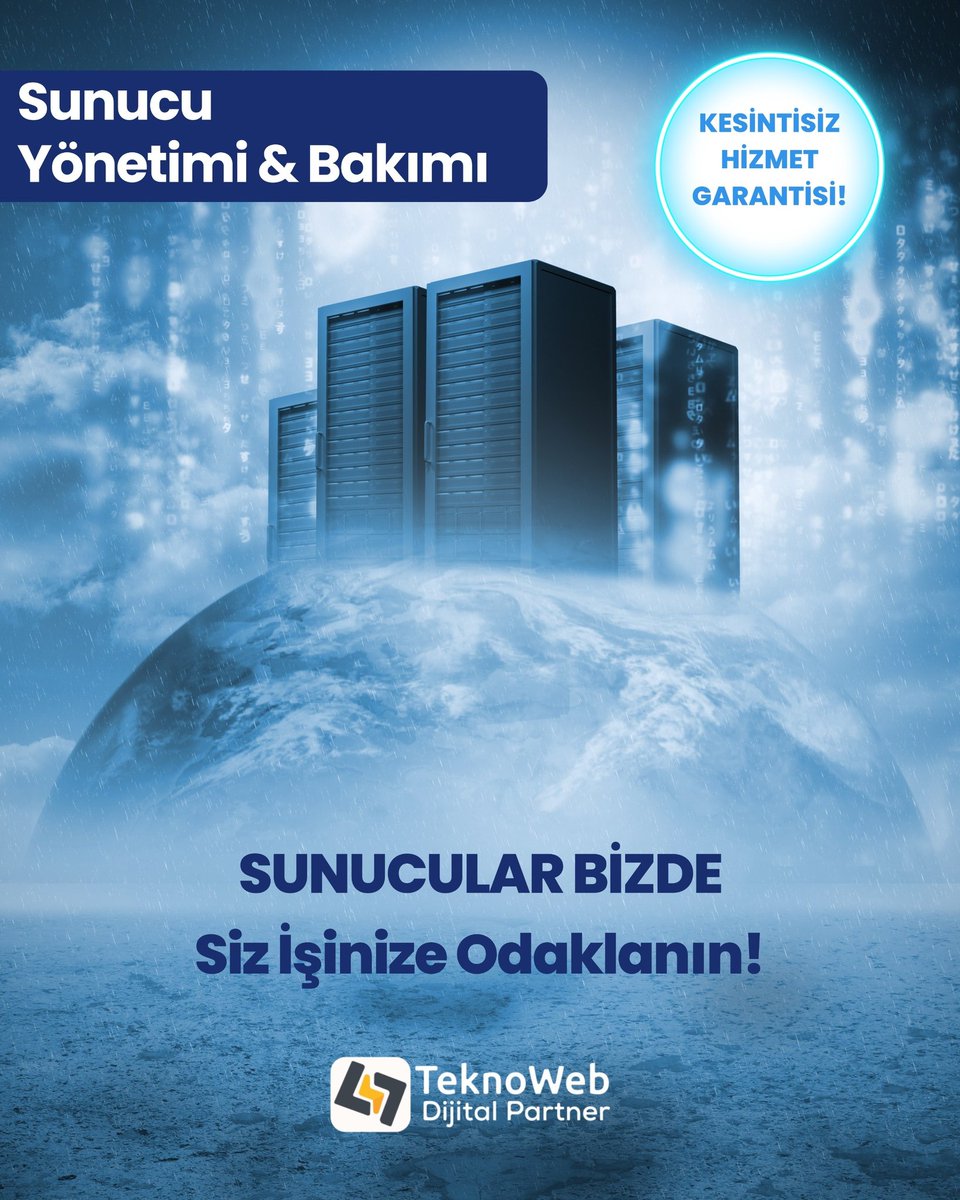 OnurDevOps's tweet image. 💻 Sunucular Bizde, Siz İşinize Odaklanın!
TeknoWeb farkıyla kesintisiz hizmet garantisiyle sunucu yönetimi ve bakımı.

✅ Sunucu yönetimi
✅ Güvenlik güncellemeleri
✅ Performans optimizasyonu
✅ 7/24 izleme ve destek 

🌐 Daha fazla bilgi için: teknoweb.net